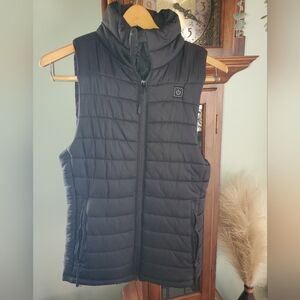 Heated Black Puffer Vest